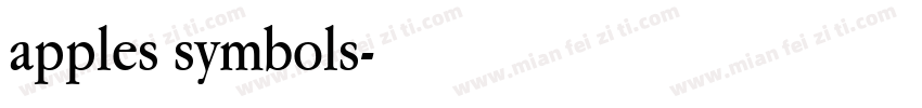 apples symbols字体转换